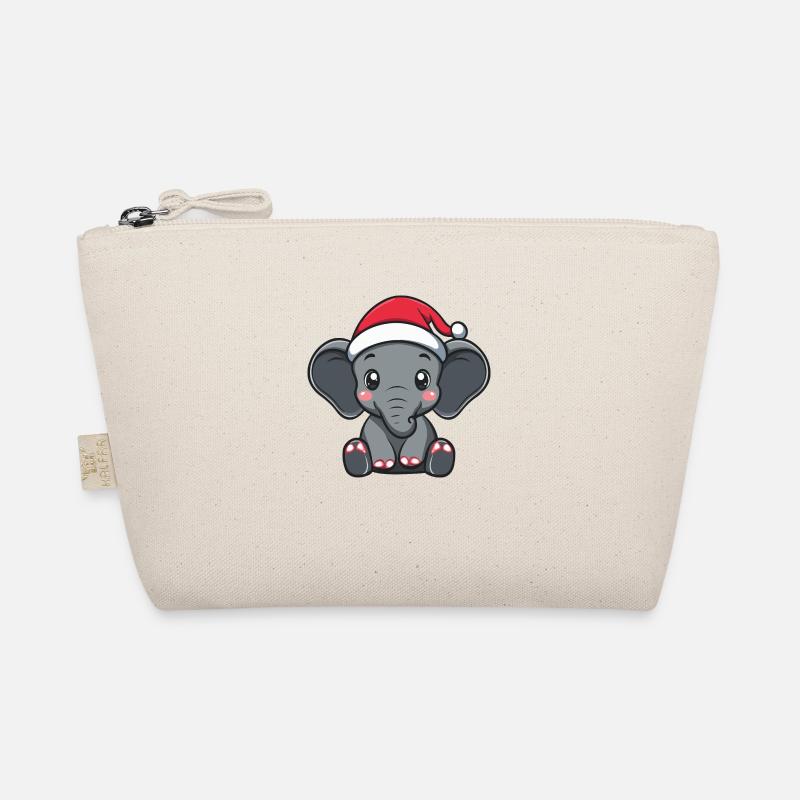 Elefant Weihnachten - Bio-Täschchen - Natur