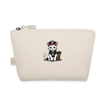 Pirate Cat Funny Kids Shirt Gift Pirate - Organic Pouch - nature - Front