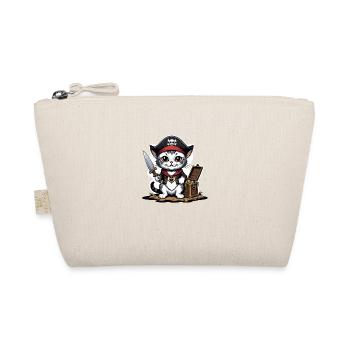 Pirate Cat Funny Kids Shirt Gift Pirate - Organic Pouch - nature - Front