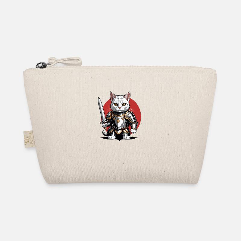 Cat Ritter Knight Katze Geschenk Mittelalter Bio-Täschchen