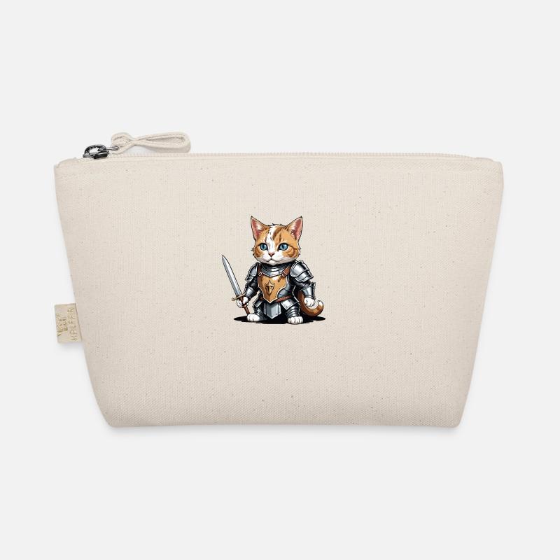 Cat Ritter Knight Katze Geschenk Mittelalter Bio-Täschchen