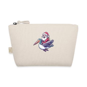 Pelikan Vogel Weihnachtsmann Cartoon - Bio-Täschchen - Natur - Vorne