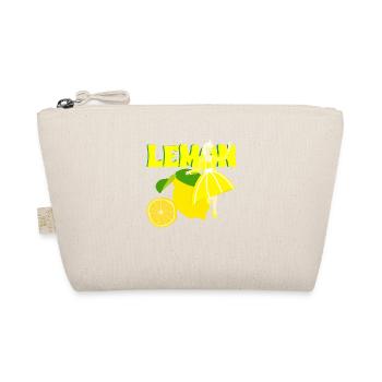 Vintage Retro Rockabilly Lemon Pinup - Organic Pouch - nature - Front