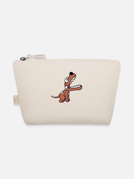 Dog Big Mouth Snout Hunger Looking Up - Organic Pouch - nature - Front