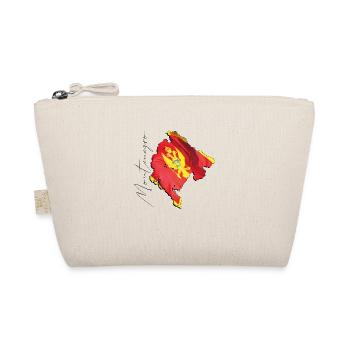 Montenegro flag in the Montenegro map EN - Organic Pouch - nature - Front