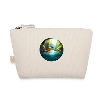 Kingfisher flies above stream - Organic Pouch - nature - Front