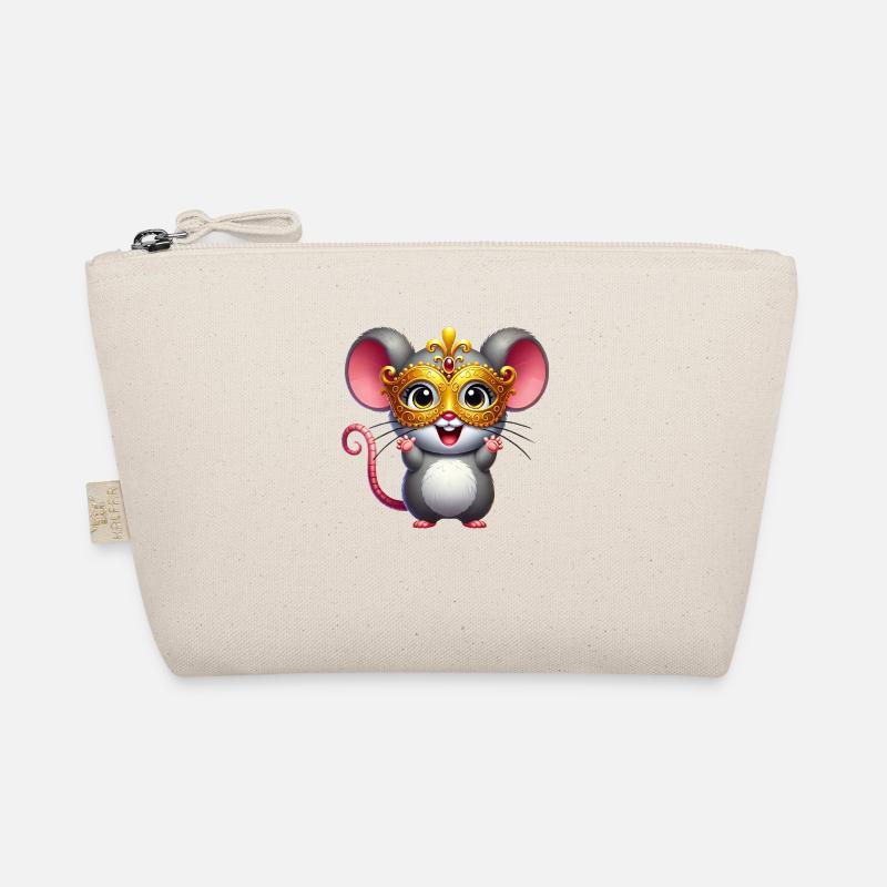Mardi Gras Mouse Rat Mask Carnival Organic Pouch