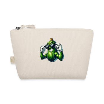Cool Cucumber Pickle Vegetables Cartoon - Organic Pouch - nature - Front