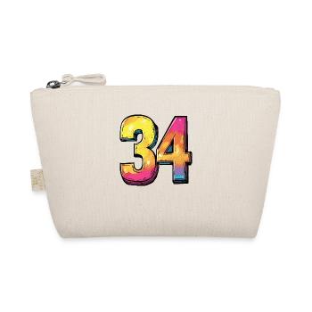 34 Number Colorful - Organic Pouch - nature - Front