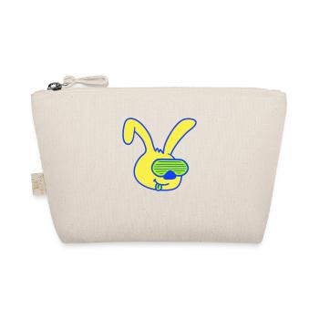 Bunny Sunglasses Grooves Stripes Party Celebrate Fun - Organic Pouch - nature - Front
