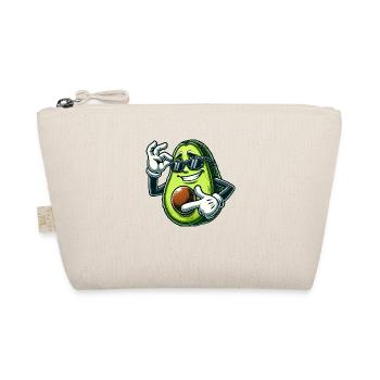 Cool Avocado Vegan Cartoon Comic Sunglasses - Organic Pouch - nature - Front