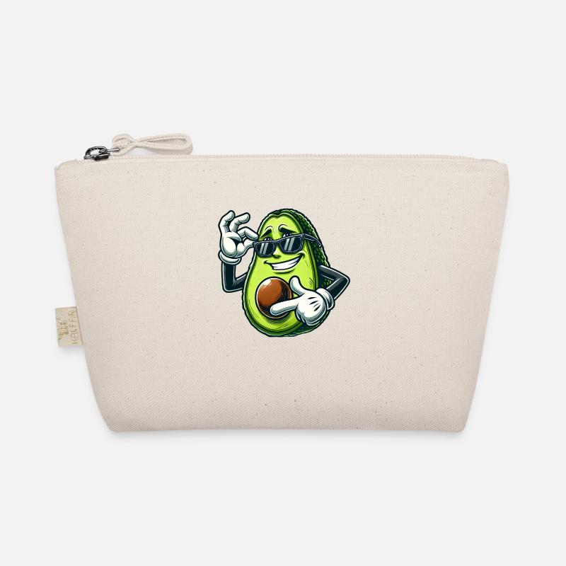 Cool Avocado Vegan Cartoon Comic Lunettes de soleil Trousse biologique