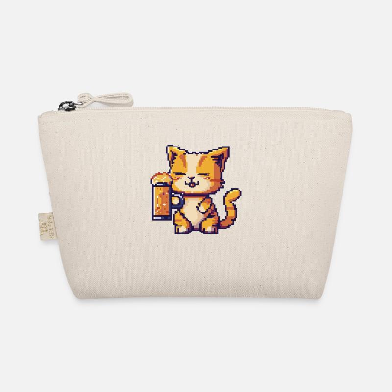 Katze Pixel Bier Bio-Täschchen