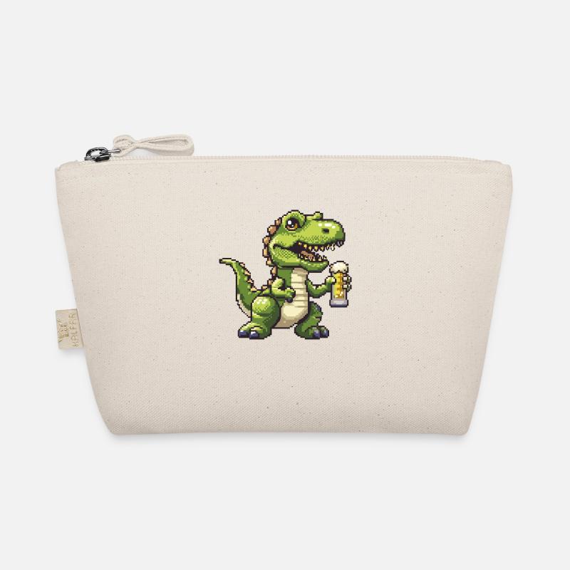 Dinosaurier T-Rex Pixel Bier Bio-Täschchen