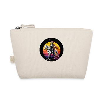 Knight on the white horse with princess color - Organic Pouch - nature - Front