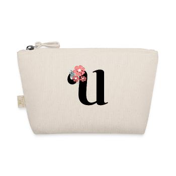 Lettre u fleurs minimalistes - Trousse biologique - nature - Devant