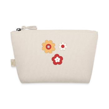 Klassische Retro Blumen - Bio-Täschchen - Natur - Vorne
