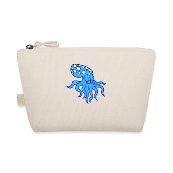 Oktopus Kraken Tintenfisch Kopffüßer Böser Blick - Bio-Täschchen - Natur - Vorne