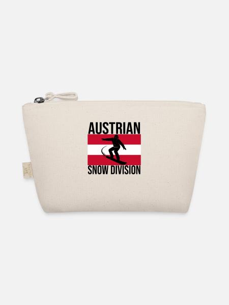 Austrian Snow Division Snowboard Tee - Bio-Täschchen - Natur - Vorne