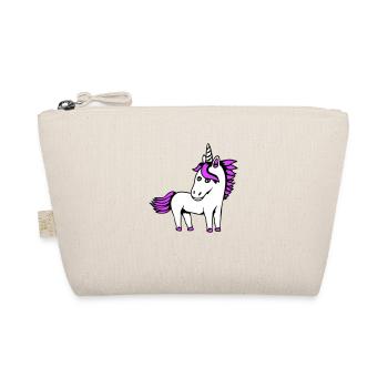 Einhorn Mädchen Hübsch Freundlich Cartoon Pferd - Bio-Täschchen - Natur - Vorne