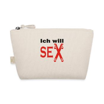 Ich Will Sex - BDSM - zweifärbig - Bio-Täschchen - Natur - Vorne