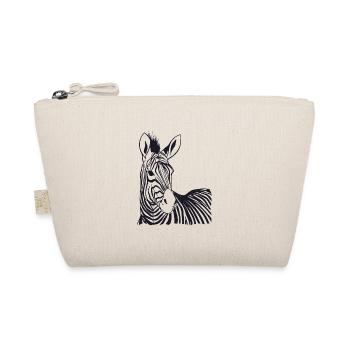 Zebra Porträt Zebrakopf - Bio-Täschchen - Natur - Vorne