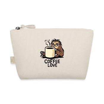 Faultier Kaffee Liebe Cartoon - Bio-Täschchen - Natur - Vorne