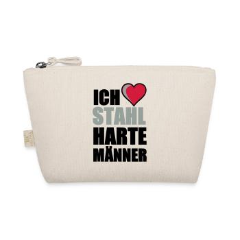 Stahlharte Männer Geschenk - Bio-Täschchen - Natur - Vorne