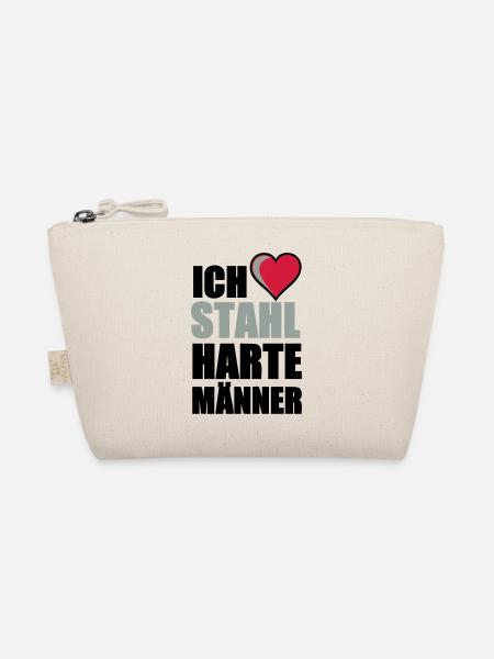 Stahlharte Männer Geschenk - Bio-Täschchen - Natur