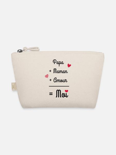 Papa + Maman + Amour - Trousse biologique - nature