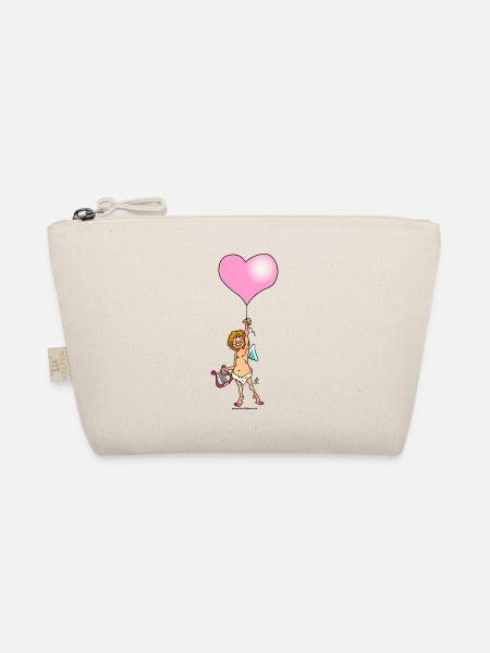 Cupid's Got Balloon Blues: Full Color Design - Organic Pouch - nature - Front
