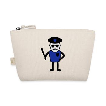 Polizist mit Schlagstock - Bio-Täschchen - Natur - Vorne