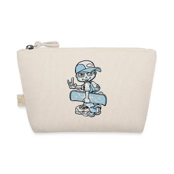 Garçon et son skateboard flex - Trousse biologique - nature - Devant
