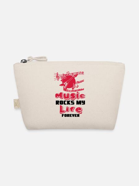 Music rocks my Life Musik Spruch Band Geschenk - Bio-Täschchen - Natur