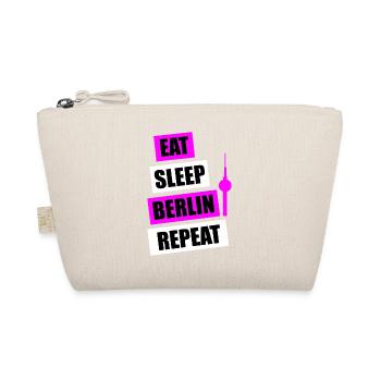 EAT SLEEP BERLIN PINK - Bio-Täschchen - Natur - Vorne