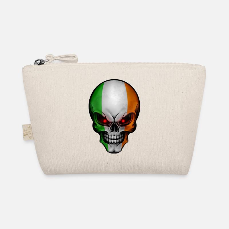 Totenkopf Irland - Bio-Täschchen - Natur