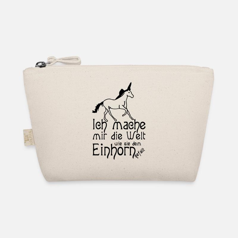 Einhorn Welt Einhörner Fantasy lustig Geschenk - Bio-Täschchen - Natur