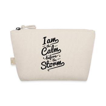 Calm Before Storm Text Saying Typography Distress - Organic Pouch - nature - Front