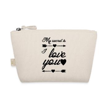 Secret Love Liebe, Sprüche, Geschenk Paar - Bio-Täschchen - Natur - Vorne