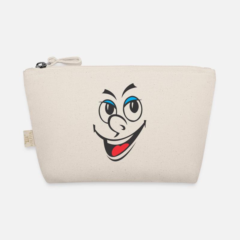 Smiley - Bio-Täschchen - Natur