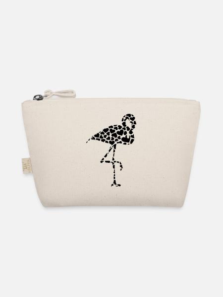flamingo hearts - Organic Pouch - nature