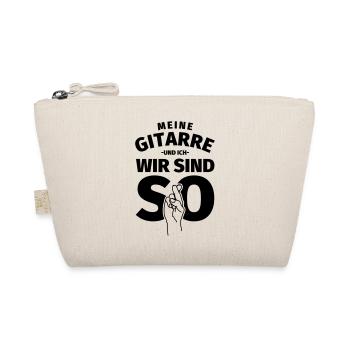 Gitarre Geschenk Gitarren - Bio-Täschchen - Natur - Vorne
