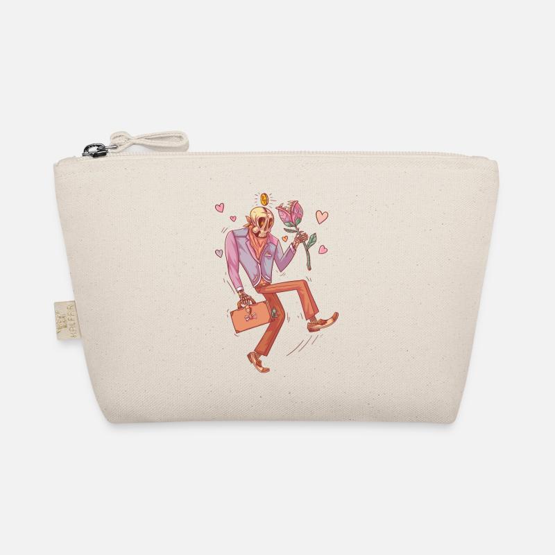 Verliebter Skelett mit fleischfressender Blume Bio-Täschchen