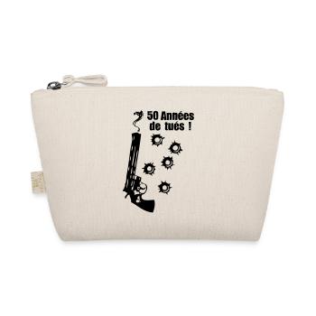50 ans pistolet fumer impact balle anniversaire - Trousse biologique - nature - Devant