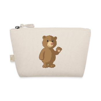 Waving cartoon bear - Organic Pouch - nature - Front