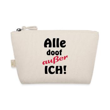 lustige Sprüche Alle doof außer ich Besserwisser - Bio-Täschchen - Natur - Vorne
