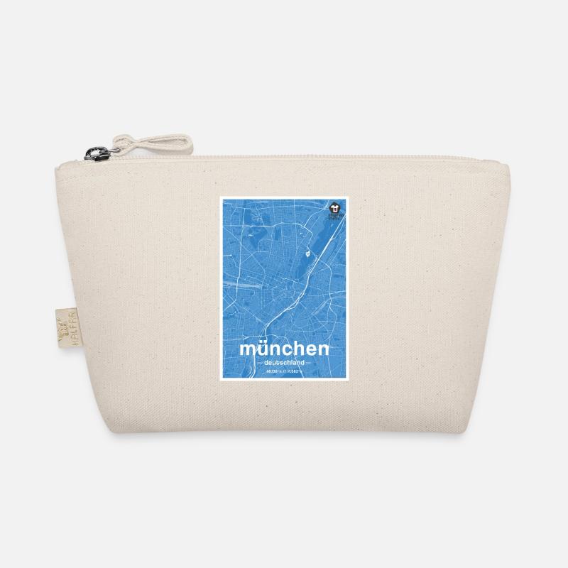 Munich Classic city map blue Organic Pouch