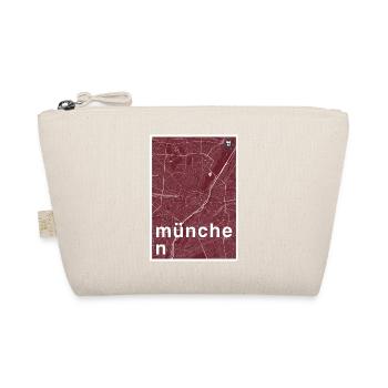 Munich hipster city map red - Organic Pouch - nature - Front