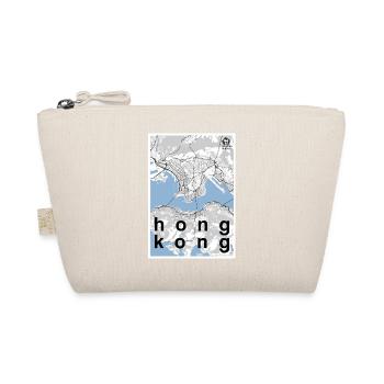 Hong Kong Hipster Stadt Karte schwarz weiß - Bio-Täschchen - Natur - Vorne