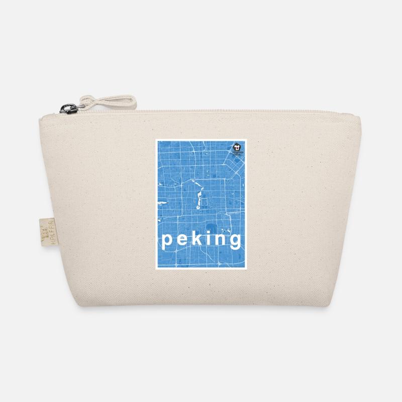 Beijing hipster city map blue Organic Pouch